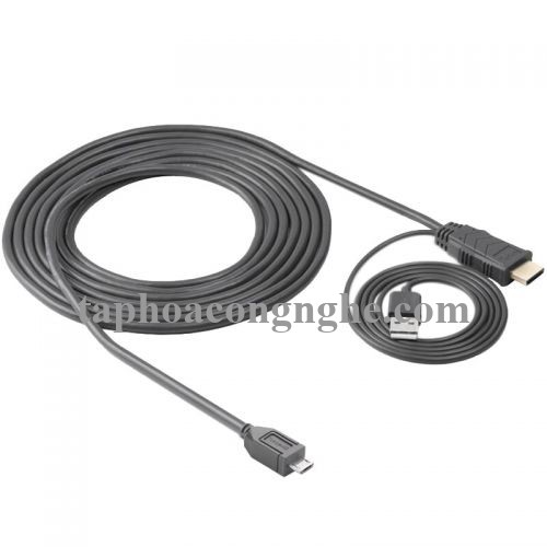 Ugreen 20138 3M màu Xám Cáp MHL Micro USB sang HDMI MH101 30020138